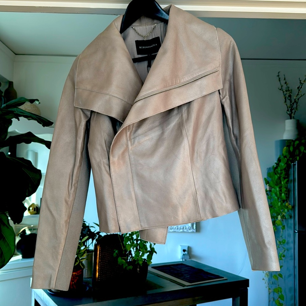 BGBG Maxazria Leather Moto Jacket